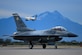 An F-16 Viper completes a flight during the 2017 Heritage Flight Training and Certification Course at Davis-Monthan Air Force Base, Ariz., Feb 12, 2017. During its time at the course, the F-16 flew with additional aircraft, such as the P-51 Mustang and A-10C Thunderbolt II. (U.S. Air Force photo by Senior Airman Kimberly Nagle)  