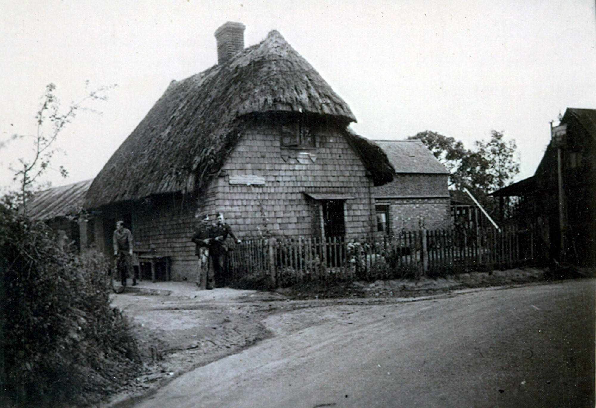 The Woodman Inn, located in Nuthampstead, England, was one of the only building that was within the boundaries of the United States Army Air Force’s post 131 station during World War II. The inn acted as a meeting place where American Airmen could meet with their host residents. (courtesy photo from Russ Abbey)