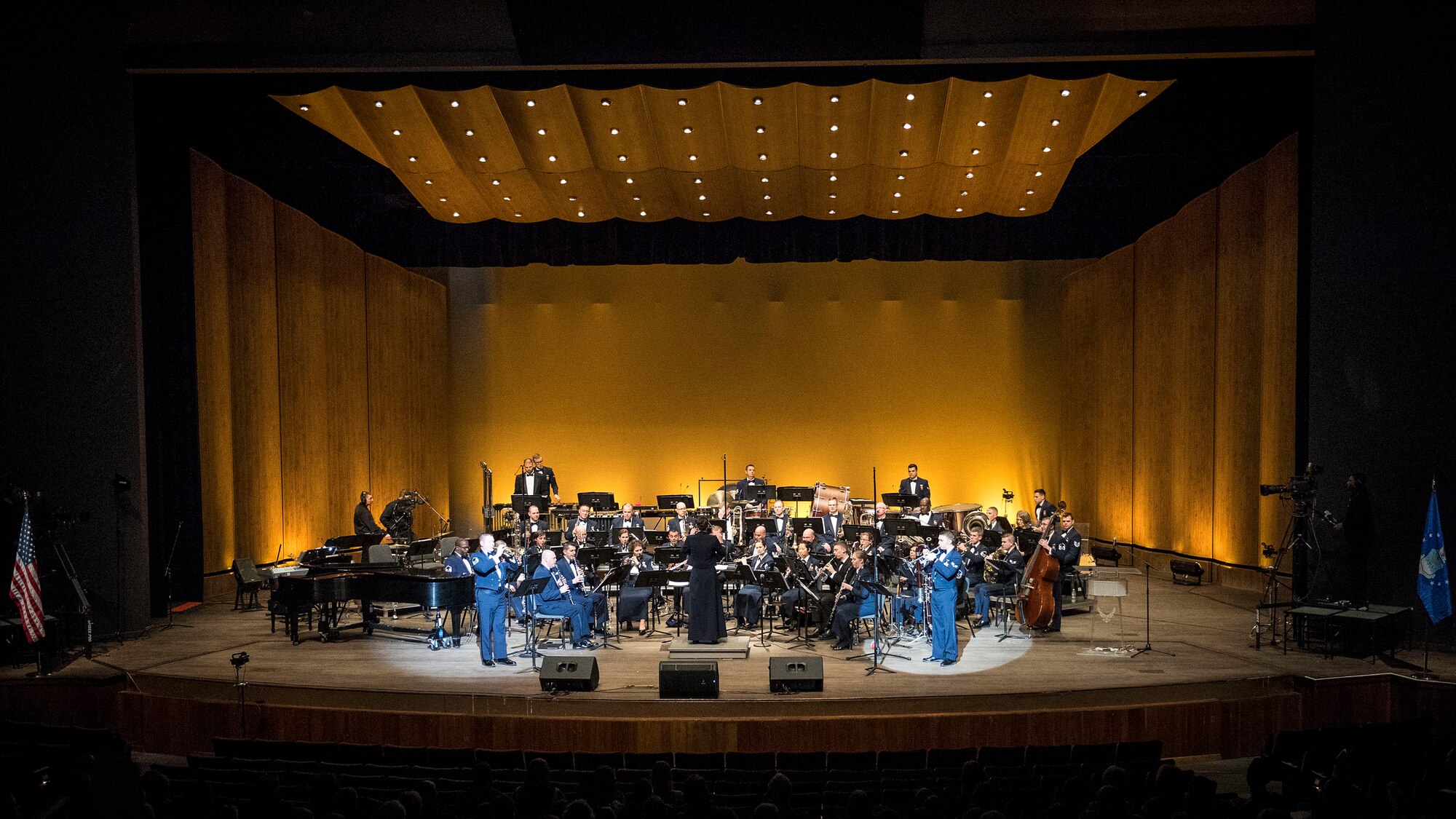 The U.S. Air Force Academy Band performs Feb. 13 at Weber State University’s Austad Auditorium, Ogden, Utah. (U.S. Air Force photo)
