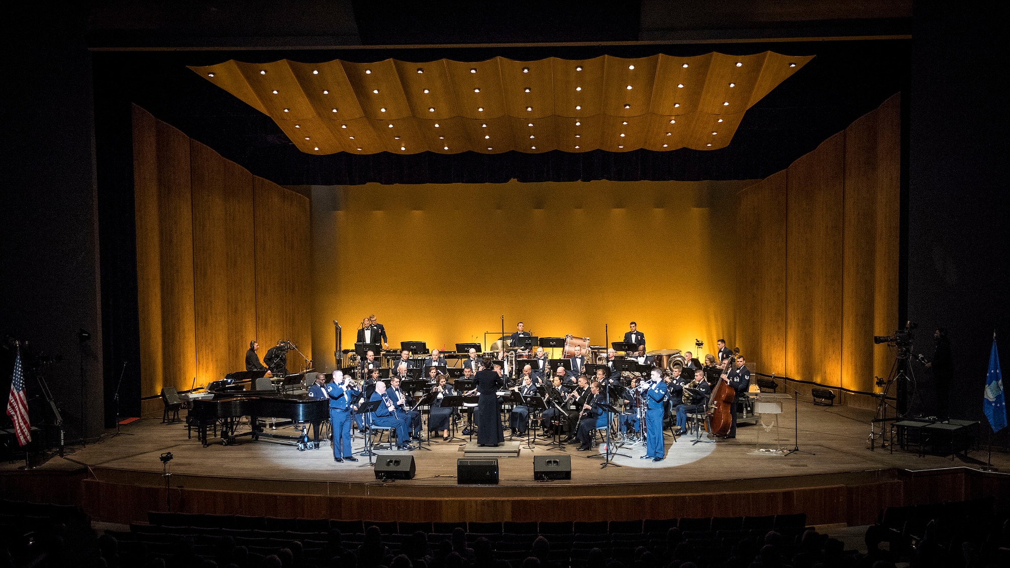 The U.S. Air Force Academy Band performs Feb. 13 at Weber State University’s Austad Auditorium, Ogden, Utah. (U.S. Air Force photo)