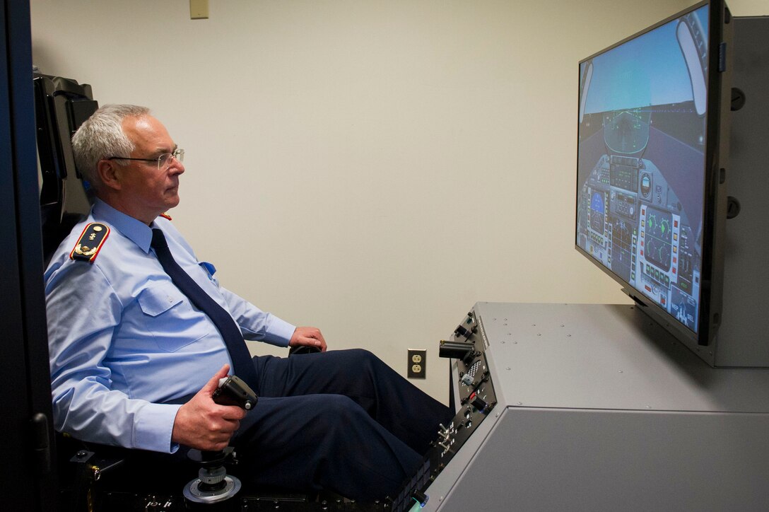 German Air Force Surgeon General Brig. Gen. Rafael Schick tours the 79th Medical Wing at Joint Base Andrews, Md., during a visit to Washington D.C., Feb. 16, 2017.(Photo by Senior Master Sgt. Adrian Cadiz)(Released)