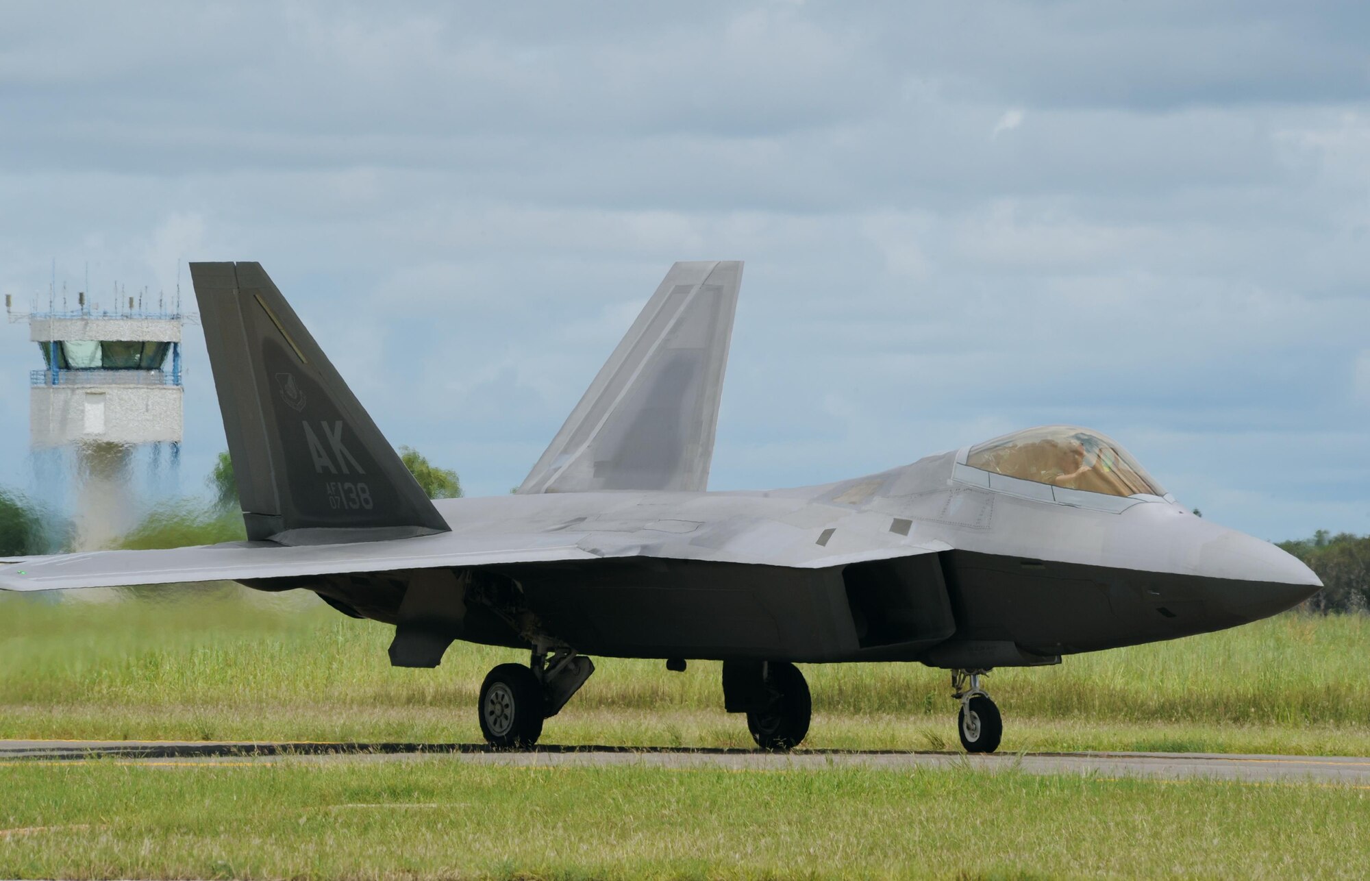 A U.S. Air Force F-22 Raptor assigned to the 90th Fighter Squadron, Joint Base Elmendorf-Richardson, Alaska, taxies on the runway at Royal Australian Air Force (RAAF) Base Tindal, Feb. 13, 2017. Twelve F-22 Raptors and approximately 200 Airmen are at RAAF Base Tindal as part of the Enhanced Air Cooperation (EAC) Initiative under the Force Posture Agreement between the U.S. and Australia. EAC creates the foundation for an enhanced rotational presence of U.S. military personnel in Australia to promote interoperability, build upon our already strong alliance, and reaffirm our commitment to the Indo-Asia-Pacific region.  (U.S. Air Force photo/Staff Sgt. Alexander Martinez)