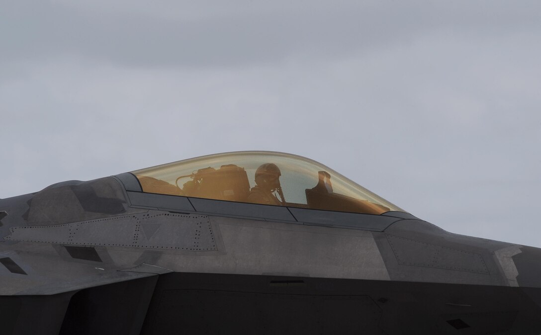 A U.S. Air Force F-22 Raptor assigned to the 90th Fighter Squadron, Joint Base Elmendorf-Richardson, Alaska, taxies on the runway at Royal Australian Air Force (RAAF) Base Tindal, Feb. 14, 2017. Twelve F-22 Raptors and approximately 200 Airmen are at RAAF Base Tindal as part of the Enhanced Air Cooperation (EAC) Initiative under the Force Posture Agreement between the U.S. and Australia. EAC creates the foundation for an enhanced rotational presence of U.S. military personnel in Australia to promote interoperability, build upon our already strong alliance, and reaffirm our commitment to the Indo-Asia-Pacific region.  (U.S. Air Force photo/Staff Sgt. Alexander Martinez)