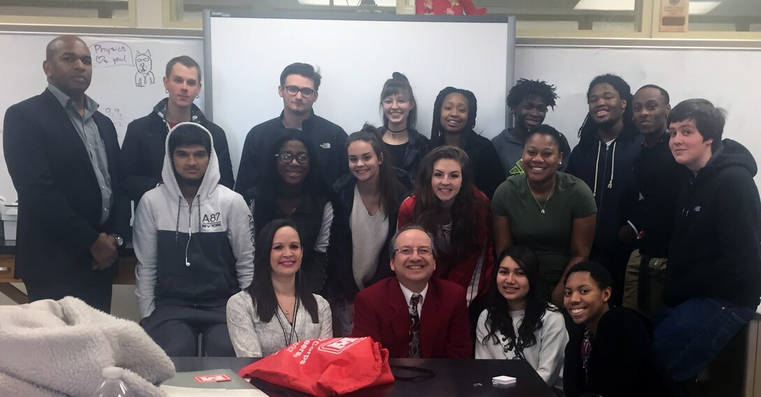 The Omaha District Equal Employment Office, along with Mr. Askelon Parker, Senior Architect for USACE, Omaha District, participated in a “meet and greet”, with Mr. Hakan Armagan, (Fulbright Scholar, and M.S. in Nuclear Physics), and his 11th and 12th grade students in a STEM Honors Nuclear Science and Energy class, at Burke High School, located in Omaha, Nebraska. The visit was to raise awareness of USACE’s Mission, and to discuss the influence and duties Mr. Parker has as an Architect. Mr. Parker also shared his life story of how he decided to enter the STEM field, and the challenges he faced and conquered while pursuing his dream.    


