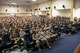 U.S. service members, Japan Air Self-Defense Force and Royal Australian Air Force Airmen gather for an orientation briefing Feb. 15, 2017, on the first day of exercise Cope North 17 at Andersen Air Force Base, Guam. The annual exercise serves as a keystone event promoting security throughout the Indo-Asia Pacific region by enabling regional forces to hone vital readiness skills critical to maintaining regional stability. (U.S. Air Force photo by SrA John Linzmeier)