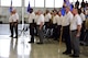 Civilian employees with the newly activated 12th maintenance Group activate the group's three squadrons during a ceremony Feb. 10 at Joint Base San Antonio-Randolph, Texas.  The group is the first civil service maintenance directorate in Air Education and Training Command to reorganize as a group.  (U.S. Air Force photo by Randy Martin) 