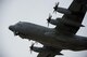 A C-130 Hercules departs from the 380th Air Expeditionary Wing at an undisclosed location in Southwest Asia, Feb. 14, 2017. C-130s are capable of operating on dirt strips and are the prime transport for airdropping troops and equipment into hostile areas. (U.S. Air Force photo/Senior Airman Tyler Woodward)