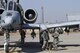 Airmen assigned to the 25th Aircraft Maintenance Unit perform preflight checks on an A-10 Thunderbolt II assigned to the 25th Fighter Squadron during Buddy Wing 17-3 at Osan Air Base, South Korea, Feb. 14, 2017. During Buddy Wing 17-3, pilots from the 25th FS and the South Korean air force’s 237th Tactical Control Squadron flew training missions to better interoperability in a wartime scenario. (U.S. Air Force photo/Staff Sgt. Victor J. Caputo)