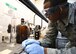 Staff Sgt. Mario Shanks, the 379th Expeditionary Logistics Readiness Squadron fuels laboratory NCO in charge, checks fuel density with a hydrometer at Al Udeid Air Base, Qatar, Feb. 14, 2017. Shanks conducted an American Petroleum Institute specific gravity test on a sample of fuel to determine the density of the fuel which helps them track how much is used. (U.S. Air Force photo/Senior Airman Miles Wilson)