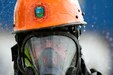 Capt. Jeff Suarez, the Air Rescue Bureau Manager with the Miami-Dade Fire Rescue Department (MDFR), begins the decontamination process at the Port of Miami during a joint hazard material exercise with the Army Reserve’s 329th Chemical, Biological, Radiological, and Nuclear (CBRN) Company (Reconnaissance and Surveillance) on Feb. 18, 2017 in Miami, Fla.  