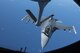 A U.S. Air Force F-16 Fighting Falcon assigned to the 14th Fighter Squadron from Misawa Air Base, Japan, receives fuel from a KC-135 Stratotanker during Cope North, Feb. 21, 2017. Cope North is an annual exercise which enables regional forces to hone vital readiness skills. Through air refueling operations, U.S. Air Force and allied aircraft have the capability to deter threats and promote security across the Indo-Asia Pacific region. (U.S. Air Force photo by Senior Airman John Linzmeier/released)