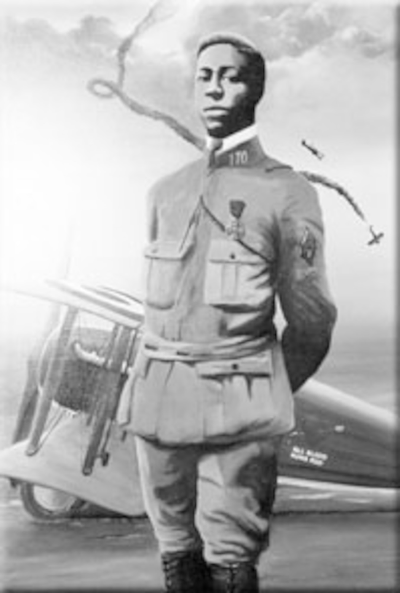 America’s first black aviator, Eugene Jacques Bullard during World War I. (Photo courtesy of the Tinker History Office)