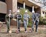 Air Force Flight Standards Agency’s senior leaders, from left, Col. Matthew Yetishefsky, AFFSA commander; Col. Todd Smith, AFFSA vice commander; Chief Master Sgt. Corey Bowen, AFFSA superintendent; and Ed Wright, AFFSA executive director, broke ground on the organization’s new residence Feb. 6. The more than 200 AFFSA members are currently housed at the Will Rogers Air National Guard Base and at the Mike Monroney Aeronautical Center campus, but after remodeling is finished in 2018, they will be relocated to a building at the Reserve Center on Douglas Blvd. (Air Force photo by Kelly White)