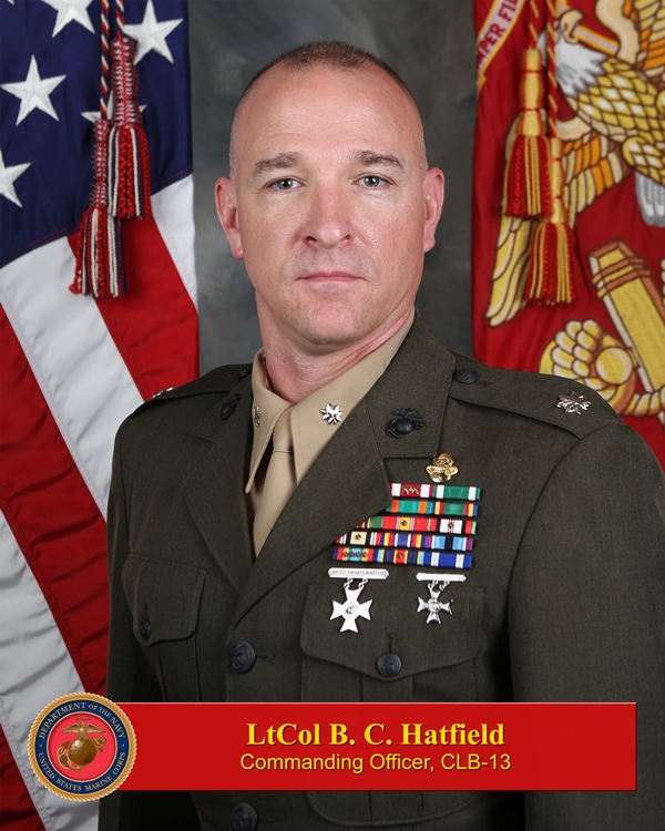 LtCol B.C. Hatfield > 1st Marine Logistics Group > Leaders