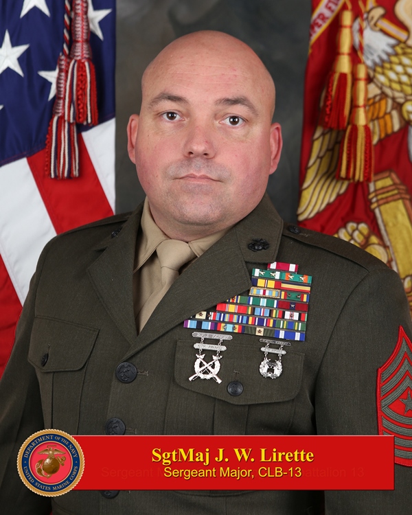 SgtMaj J.W. Lirette > 1st Marine Logistics Group > Leaders