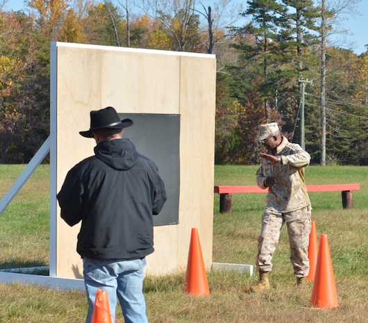 Lieutenant General Ronald L. Bailey
hosted more than 90 DoD and other
government agencies at an Active
Denial Technology Demonstration.
Lieutenant General Bailey was the
event's first volunteer to feel ADT's
effects first-hand.
