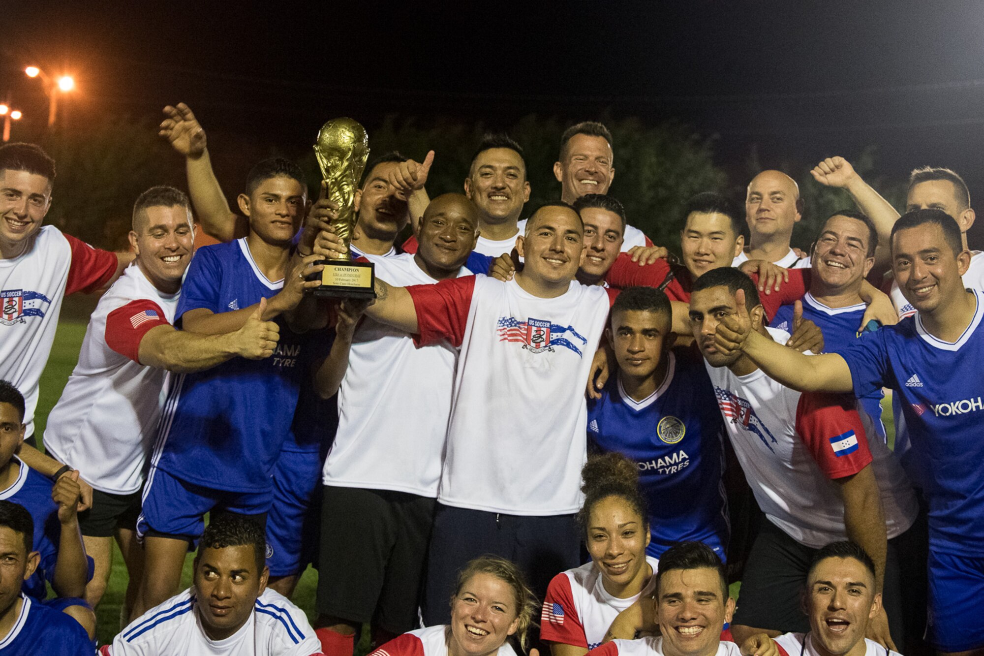 The Honduran Air Force and Joint Task Force-Bravo’s soccer teams came together for a friendly game here, Feb. 10, with Honduras coming out victorious, 1-0. The game drew a large crowd from the base community. The crowd, the music, the excitement of the game and liveliness of the spectators were notable.