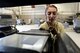 U.S. Air Force Airman 1st Class Sarah Shaw, 20th Equipment Maintenance Squadron aerospace ground equipment apprentice, replaces the air filter on a self-generating nitrogen servicing cart. The cart is used to fill the tires of F-16CM Fighting Falcons, as well as add nitrogen to fuel lines for hydraulics. (U.S. Air Force photo by Airman 1st Class Kelsey Tucker)
