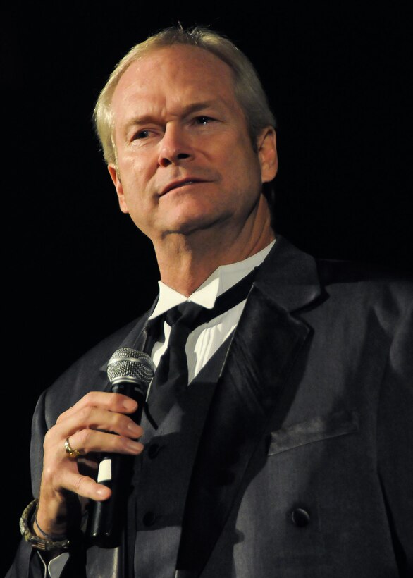 Mr. Dan Clark, founder and CEO of Dan Clark and Associates, provides the keynote speech Feb. 11 during the 2016 944th Fighter Wing Annual Awards Banquet at the Wigwam Resort in LITCHFIELD PARK, Ariz. (U.S. Air Force photo by Staff Sgt. Nestor Cruz)