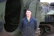 Sgt. James Welsch is an Amphibious Assault Vehicle operator at Marine Corps Systems Command’s Amphibious Vehicle Test Branch, located aboard Marine Corps Base Camp Pendleton, California. Marine amtrackers—a nickname for amphibious vehicle operators and maintainers—assigned to AVTB serve as test directors and executors for future amphibious vehicle platforms being developed for the Corps. (U.S. Marine Corps photo by Monique Randolph)