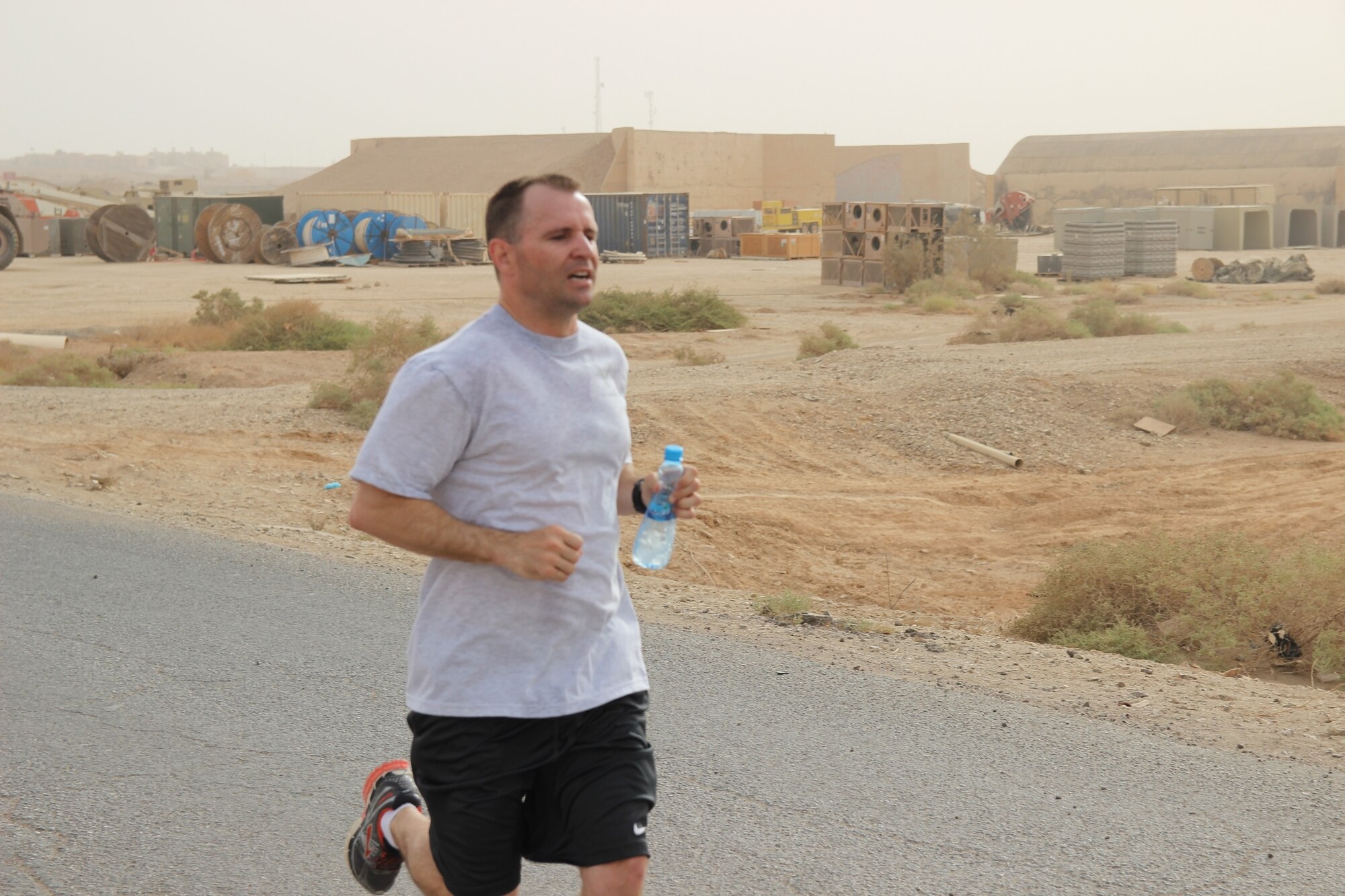 As an avid runner and competitive power-lifter, Senior Airman Cameron Sowle found it tough to believe his diagnosis in 2015. Through it all, Sowle continued with his physical routine in hopes of overcoming his adversity quickly and returning to duty (Courtesy Photo). 