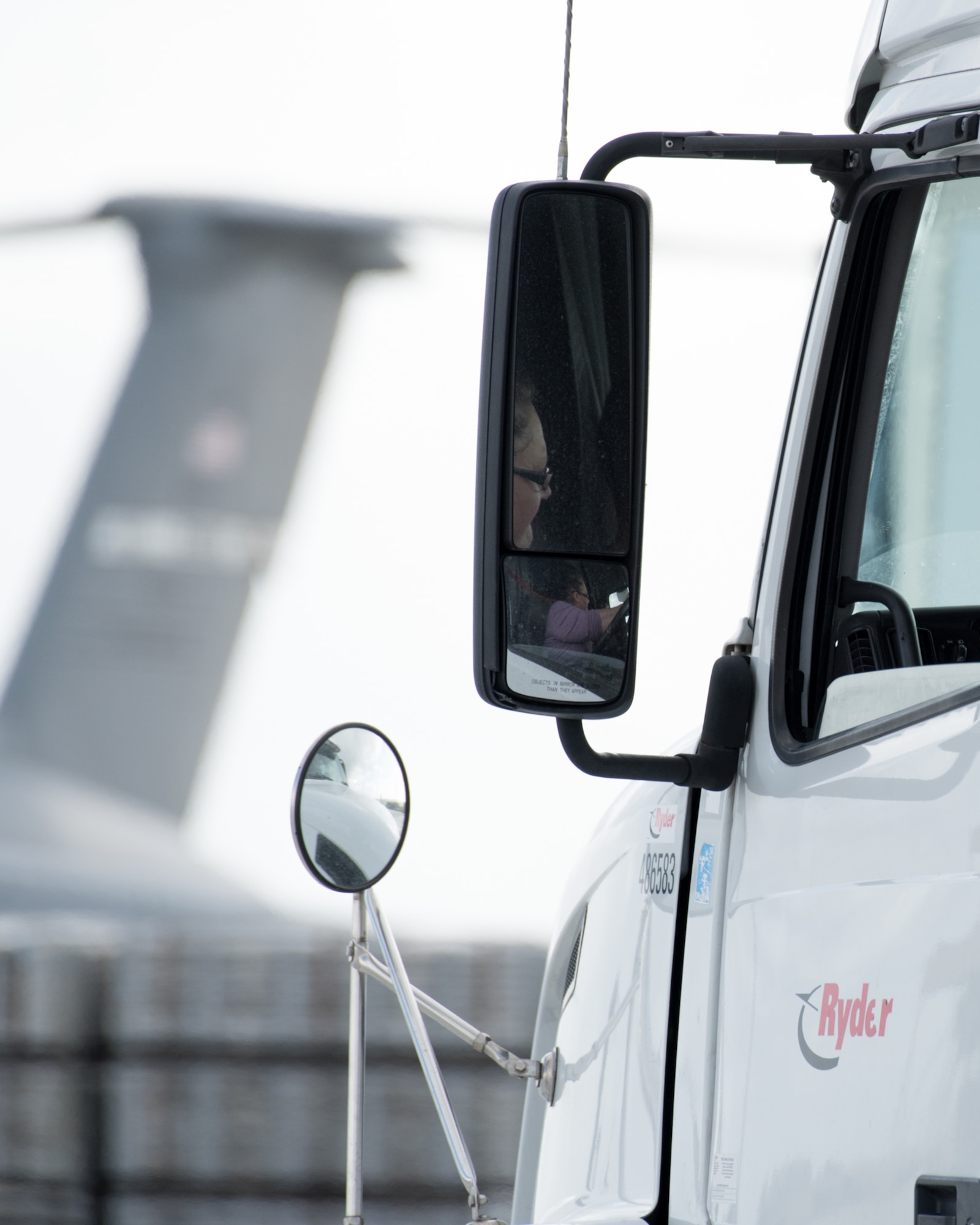 Trucks and personnel from the Federal Emergency Management Agency arrive at Travis Air Force Base, Calif., Feb. 16, 2017. Travis AFB is acting as a staging area for FEMA personnel, providing space for necessary equipment and supplies in case of the Oroville auxiliary spillway failure. (U.S. Air Force photo/Louis Briscese)