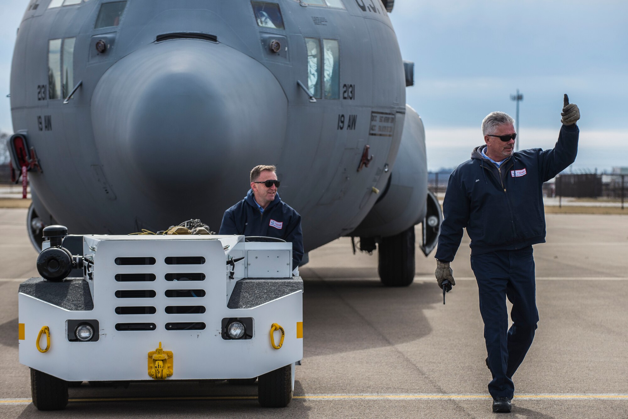 Contractors worked with the 375th Aeromedical Evacuation Squadron to help move a C-130 fuselage trainer, or FuT, which is a platform where aeromedical evacuation crews can perform 100 percent of readiness skills. It is an innovative, cost effective, improved training platform for total force AE and ground support personnel in terms of aircraft configuration familiarization and realistic, high-fidelity task training and mission simulation. (Photos by Senior Airman Tristin English).