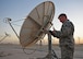 U.S. Air Force Staff Sgt. Chris Hayes, a Bounty Hunter crew chief with the 379th Expeditionary Operations Support Squadron, uses a control to locate a satellite in space at Al Udeid Air Base, Qatar, Jan. 30, 2017. Hayes supports Operation Silent Sentry, which provides defensive space capabilities for the U.S. Central Command area of responsibility. (U.S. Air Force photo by Senior Airman Miles Wilson)