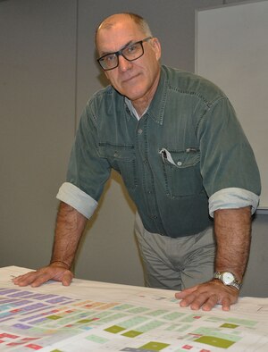 Greg Gangnuss stands in his workplace Feb. 16 at Joint Base San Antonio-Lackland, Texas.