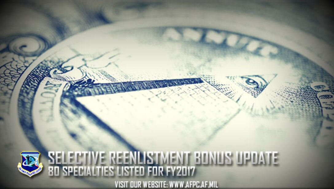 AF Selective Reenlistment Bonus program updates released