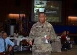 Army Deputy Chief of Staff, G-4 (Logistics) Lt. Gen. Aundre Piggee explained that Defense Logistics Agency is a critical player in the success of Army initiatives Feb. 8 during the DLA Aviation Senior Leader Conference held on Defense Supply Center, Richmond, Virginia. (Photo by Jackie Roberts)