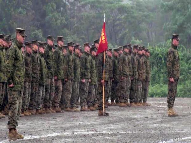 In this file photo, U.S. Marines and their Japanese counterparts attending the opening ceremony for Exercise Forest Light in 2016.
