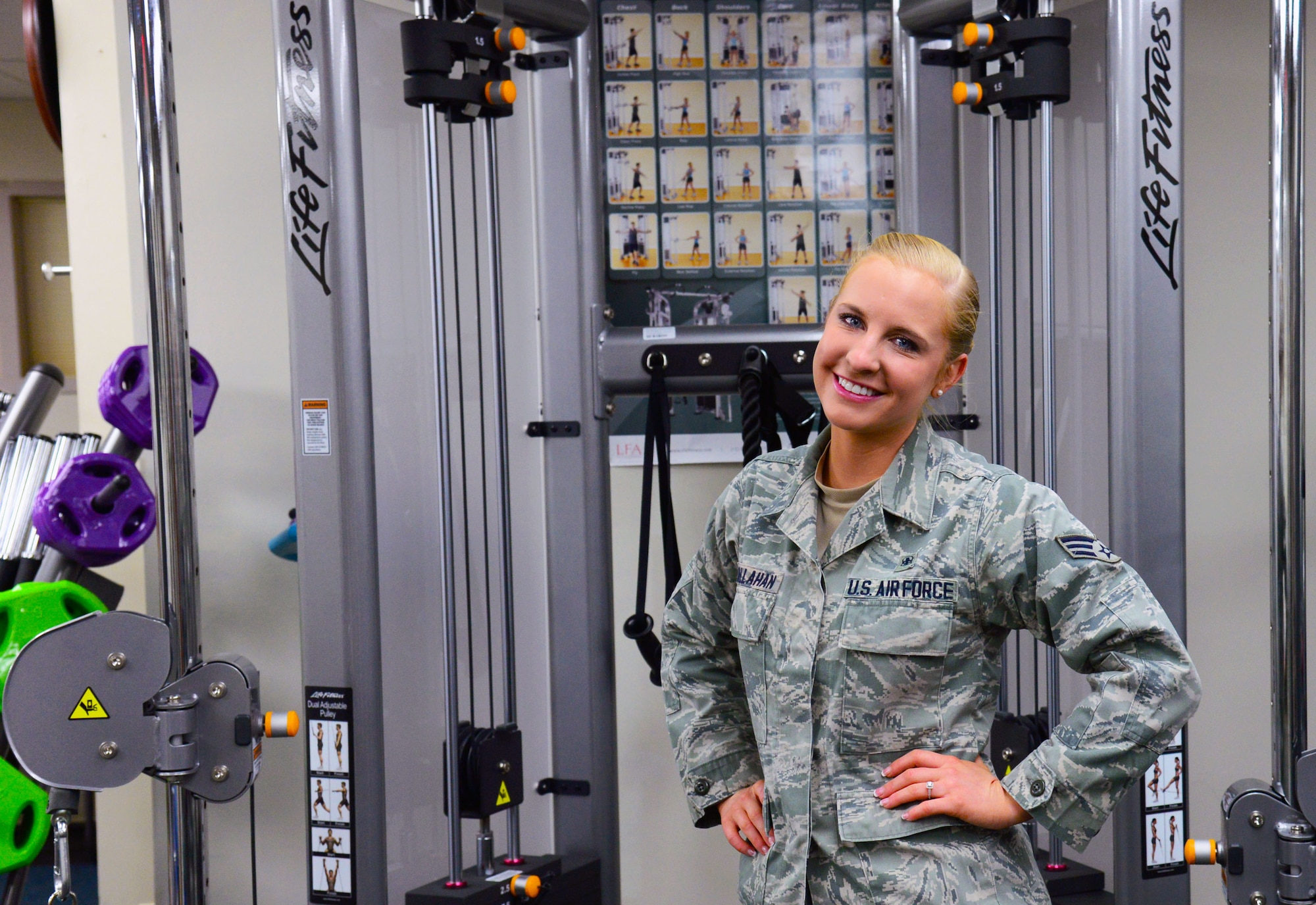 Senior Airman Kaitlyn Callahan, 341st Medical Operations Squadron physical medicine technician, poses for a photo Feb. 22, 2017, at Malmstrom Air Force Base, Mont. Callahan recently received the U.S. Air Force Physical Medicine Airman of the Year award. (U.S. Air Force photo/Airman 1st Class Magen M. Reeves)