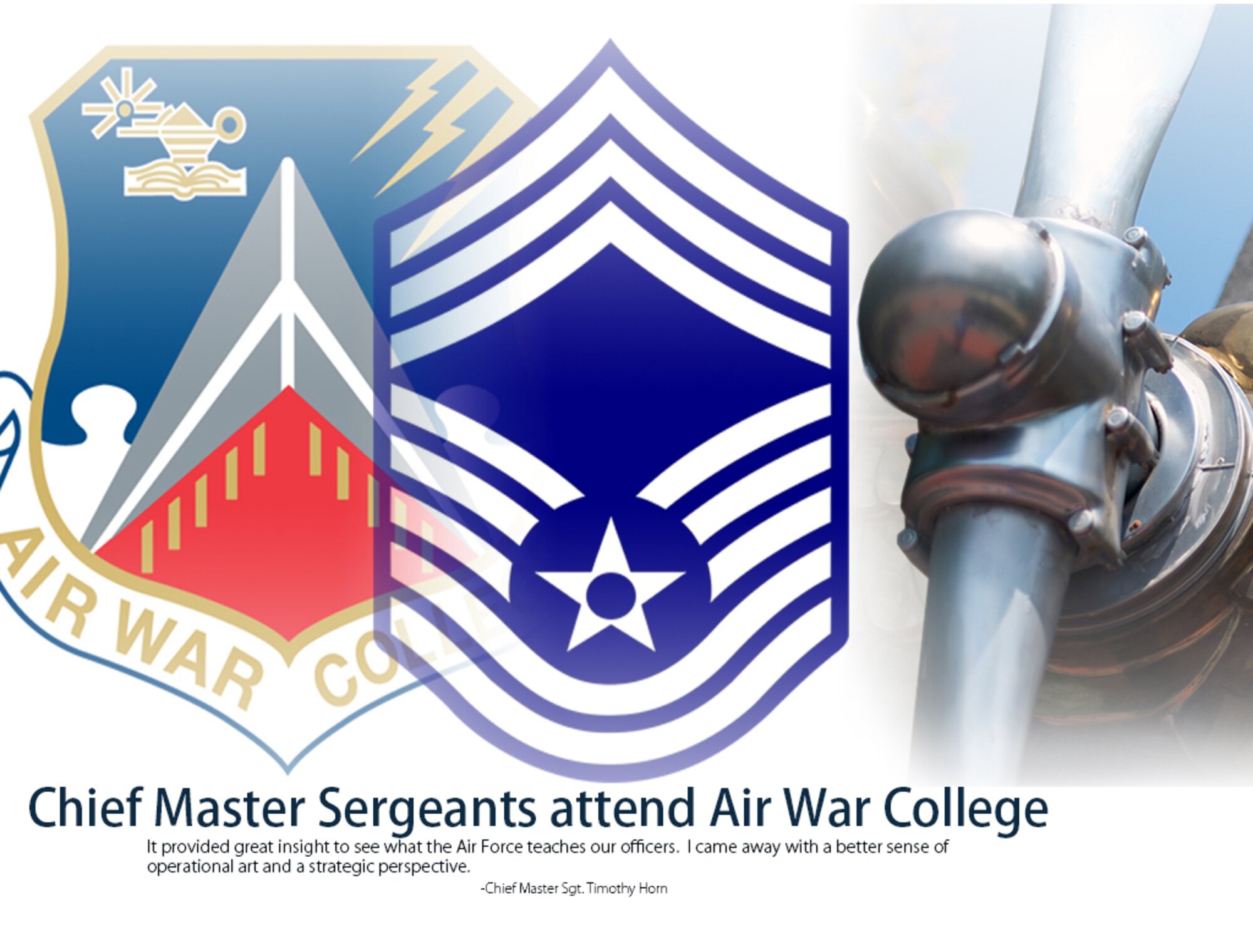 Air University welcomes the first four enlisted Airmen to attend the Air War College in-residence experience during the 2016-2017 academic year. Air War College prepares annually about 250 resident and 5,000 non-resident senior students from all U.S. military services, federal agencies, and 41 nations to lead in the strategic environment. (U.S. Air Force graphic by Senior Airman William Blankenship)