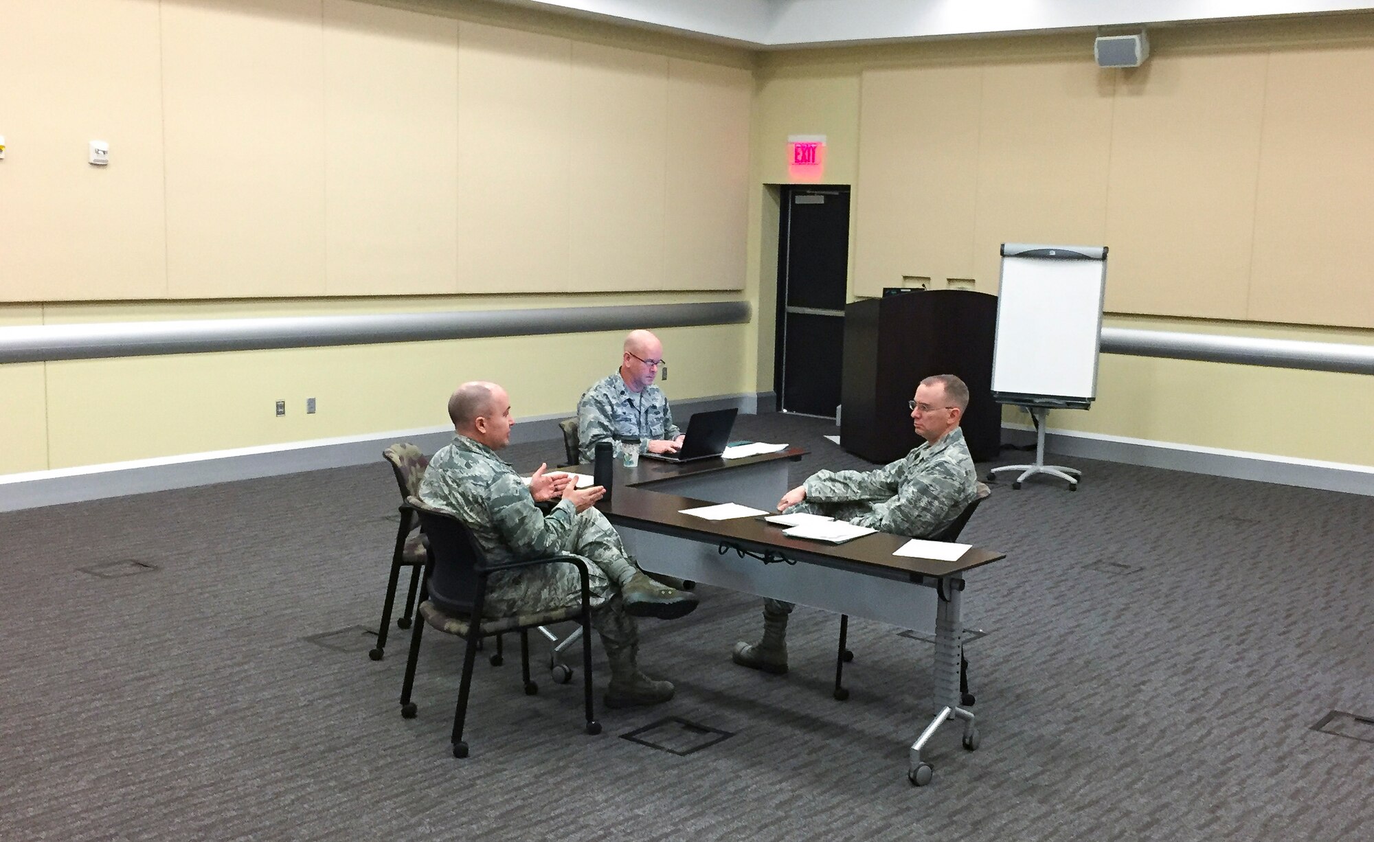Airmen from Joint Base Andrews take part in a focus group as part of a study directed by the Air Force Chief of Staff, Gen. David L. Goldfein, on how to revitalize Air Force Squadrons Feb. 23, 2017. JB Andrews was chosen as the first base to participate in the three-phase project to meet the CSAFs number one focus area.