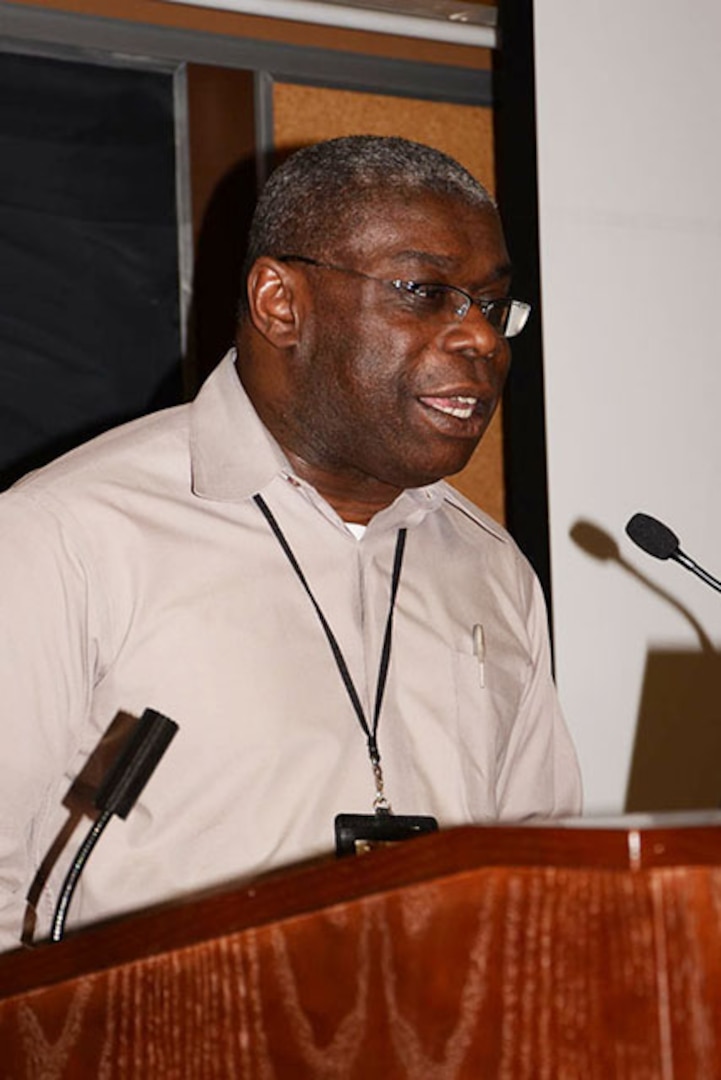 Harold McManus, DLA Aviation Office of Equal Employment Opportunity and Diversity manager, informs Defense Supply Center Richmond, Virginia, employees about the role of the EEO and how his office helps create diversity in the community and what support he can offer any individual in the community.