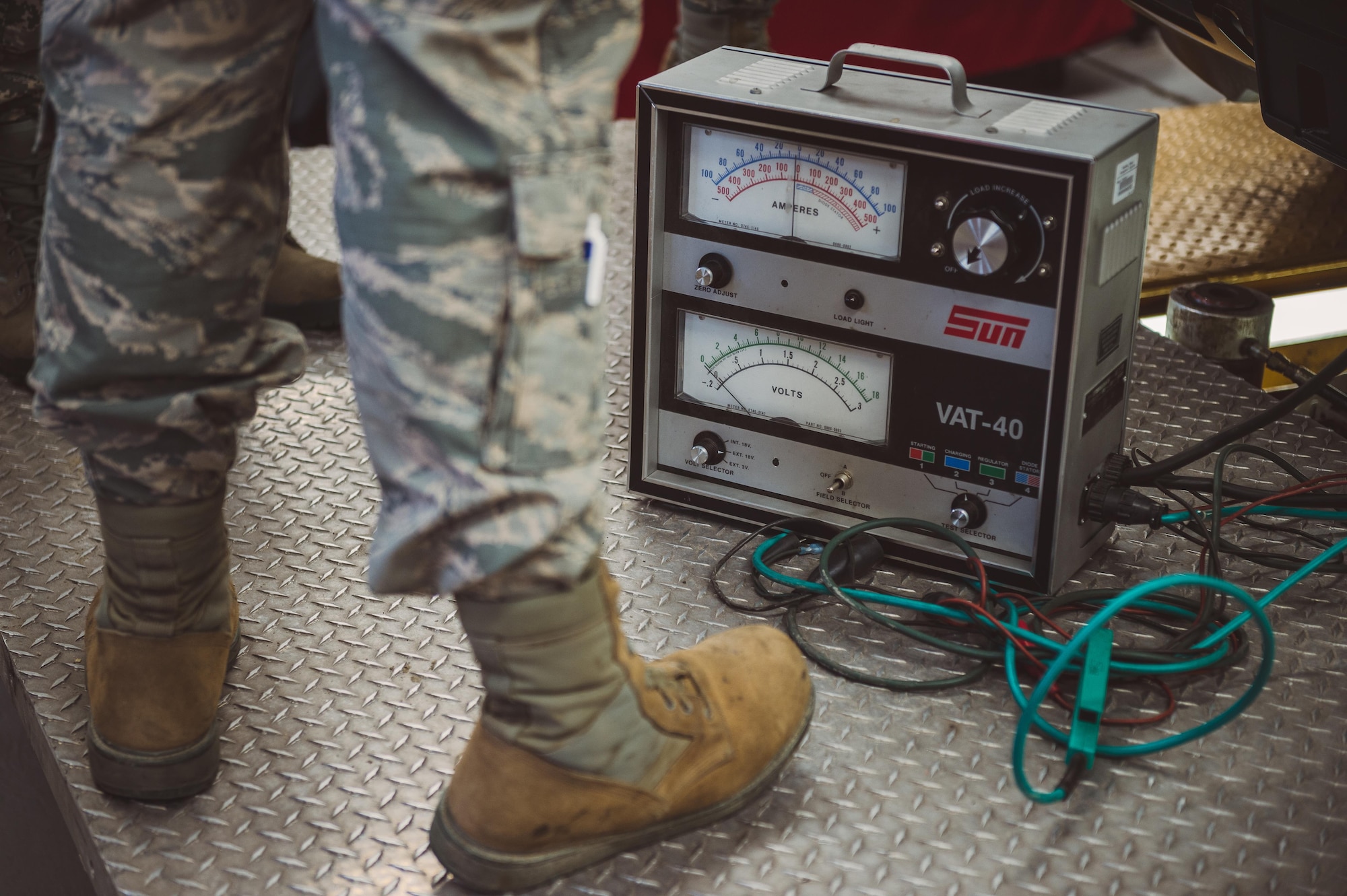 General Motors and AC Delco regional instructors demonstrate the latest electrical diagnostic procedures on diesel engined vehicles to solve problems that Air National Guardsmen might run into on the specific types of vehicles they work on, Niagara Falls Air Reserve Station, N.Y., Feb. 22, 2017. The training was tailored to specifically meet the needs of the Airmen so they could gain new skills on situations they may run into at their home units. (U.S. Air National Guard photo by Staff Sgt. Ryan Campbell)