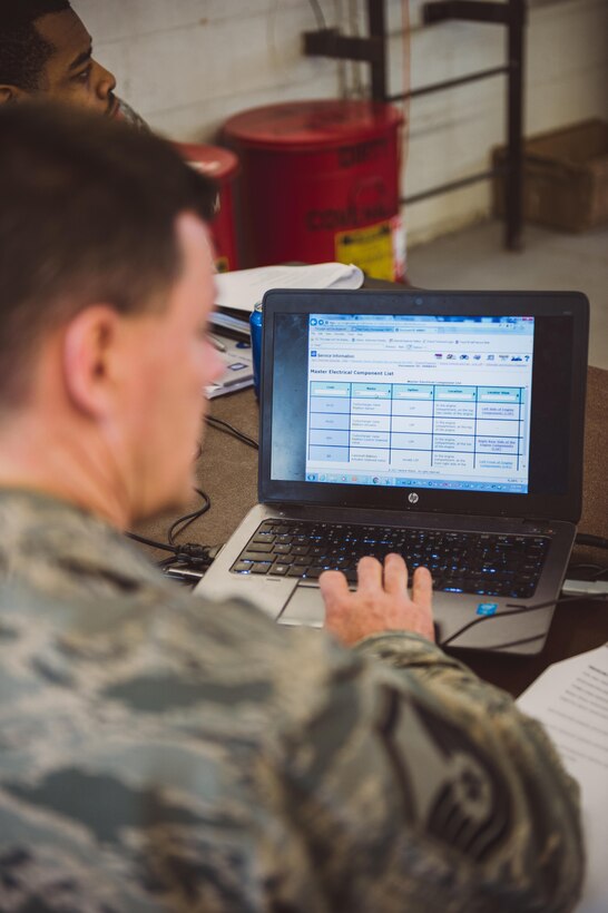 Airmen utilize the latest resources that General Motors and AC Delco regional instructors demonstrated in order to solve training scenarios that will improve their ability to diagnose and repair vehicles at their home units, Niagara Falls Air Reserve Station, N.Y., Feb. 22, 2017. The training was tailored to specifically meet the needs of the Airmen so they could gain new skills on situations they may run into at their home units. (U.S. Air National Guard photo by Staff Sgt. Ryan Campbell)