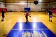 U.S. Airmen assigned to the 20th Fighter Wing play dodgeball at the 20th Force Support Squadron fitness center basketball court at Shaw Air Force Base, S.C., Feb. 24, 2017. The Airmen participated in the game as part of a dodgeball tournament intended to boost morale and build camaraderie. (U.S. Air Force photo by Airman 1st Class Christopher Maldonado)