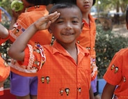 Service members from the United States and Thailand interact with children at Ban Nong Pet Nam, Korat Province, Thailand, during exercise Cobra Gold, Feb. 21, 2017. Cobra Gold, in its 36th iteration, focuses on humanitarian civic action, community engagement, and medical activities to support the needs and humanitarian interest of civilian populations around the region. 