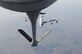 A NATO AWACS lines up with an Iowa Air National Guard KC-135 aircraft for refueling training over northern Germany Feb. 14 2017. Members of the 185th Air Refueling Wing from Sioux City Iowa operate the KC-135 aircraft and are providing fuel for the training of NATO AWACS. (U.S. Air Force photo by  Staff Sgt. Daniel Ter Haar)