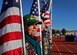 A member of the Patriot Guard Riders welcomes competitors of the 2017 Air Force Warrior Game Trials outside the Warrior Fitness Center Feb. 24, 2017, at Nellis Air Force Base, Nev. These trials are part of an adaptive sports program, headed by the Wounded Warrior Program, designed to promote the mental and physical wellbeing of seriously wounded, ill and injured military members and veterans. (U.S. Air Force photo/Senior Airman Chip Pons)