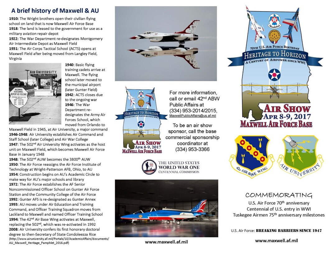 2017 Maxwell Air Show Information Packet