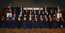 Twelve of the most exceptional enlisted service members representing each active duty, guard and reserve branch are honored during the ASYMCA’s 40th annual Salute to the Military at the Dena’ina Center, Anchorage, Alaska, Feb. 18, 2017. Since the Navy League’s conception of the ASYMCA in 1977, the program has annually honored all branches of service and has become the longest-running annual event hosted by a non-profit organization. 