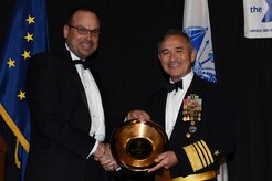 U.S. Navy Adm. Harry Harris Jr., U.S. Pacific Command commander, spoke as the keynote speaker during the ASYMCA’s 40th annual Salute to the Military at the Dena’ina Center, Anchorage, Alaska, Feb. 18, 2017. Since the Navy League’s conception of the ASYMCA in 1977, the program has annually honored all branches of service and has become the longest-running annual event hosted by a non-profit organization.