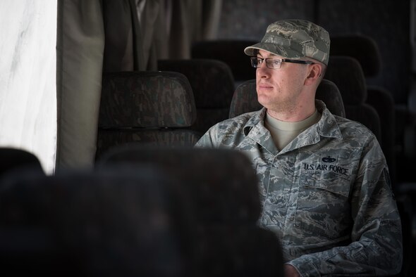 Staff Sgt. William Enterkine, 407th Expeditionary Logistics Readiness Squadron vehicle operator, poses for a photo at the 407th Air Expeditionary Group, Feb. 20, 2017. Enterkine was named the 332nd Air Expeditionary Wing’s outstanding performer for the week of Feb. 19, 2017. (U.S. Air Force photo/Master Sgt. Benjamin Wilson)(Released)