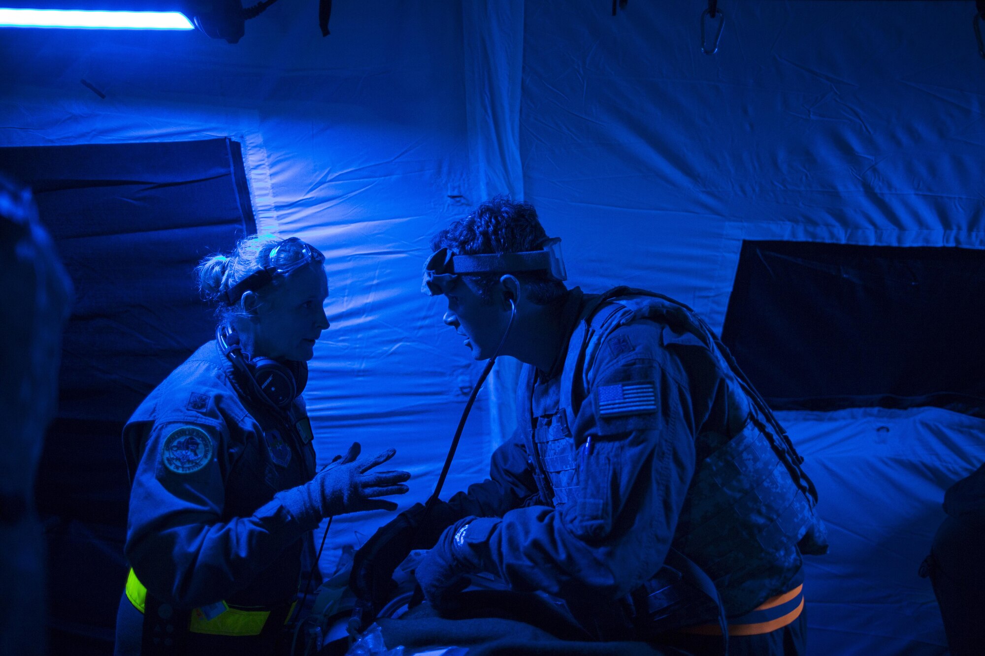 Reservists from the 512th Airlift Wing located at Dover Air Force Base, Del., conducted airfield training and provided support to Army units who were training at the Joint Readiness Training Center, Fort Polk, Louisiana, Feb. 15. 2017. (U.S. Air Force photo/Capt. Bernie Kale)