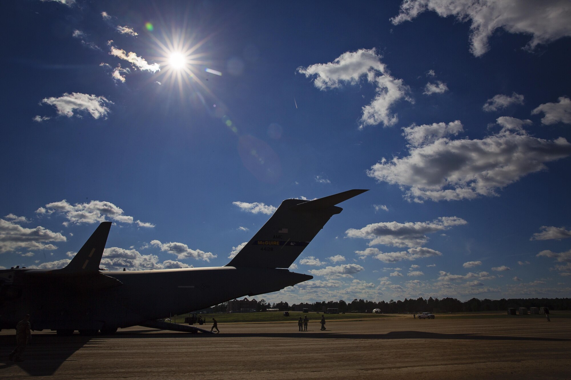 Reservists from the 512th Airlift Wing located at Dover Air Force Base, Del., conducted airfield training and provided support to Army units who were training at the Joint Readiness Training Center, Fort Polk, Louisiana, Feb. 15. 2017. (U.S. Air Force photo/Capt. Bernie Kale)