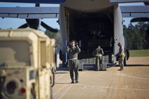 Reservists from the 512th Airlift Wing located at Dover Air Force Base, Del., conducted airfield training and provided support to Army units who were training at the Joint Readiness Training Center, Fort Polk, Louisiana, Feb. 15. 2017. (U.S. Air Force photo/Capt. Bernie Kale)