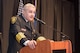 Scotland County Sheriff Ralph Kersey speaks to members of the 43d Air Mobility Operations Group family during the group's annual awards banquet at the Crown Coliseum here Feb. 23. The group honored its award winners for 2016 during the event. (U.S. Air Force photo/Marc Barnes) 